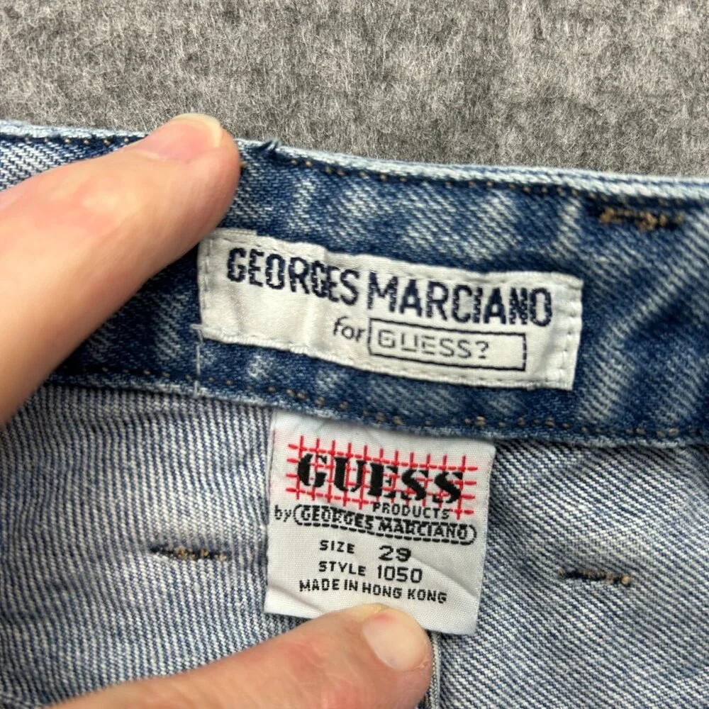 Guess 1050 Slim High Waist Narrow Leg Jeans Women's Size 29 Vintage Medium Wash - Picture 4 of 13